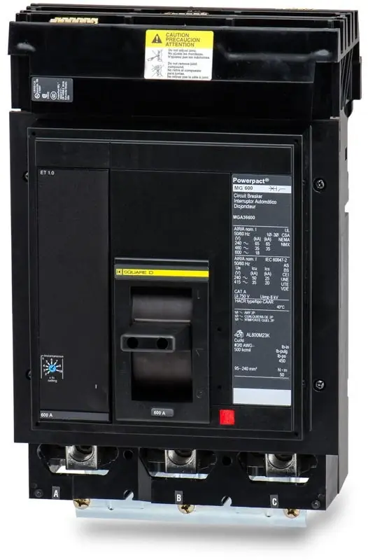 Place Order Square D MGA36600 - 600A 3 Pole Molded Case Circuit Breaker