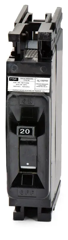 High Quality Federal Pacific NE111020 - 20A 1 Pole Molded Case Circuit Breaker