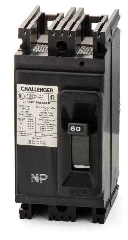 Federal Pacific NE224050 - 50A 2 Pole Molded Case Circuit Breaker New Release