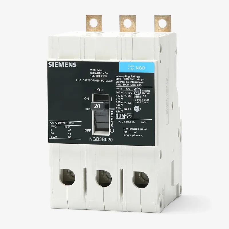 Siemens NGB3B020B - 20A 3 Pole Molded Case Circuit Breaker Shop Now