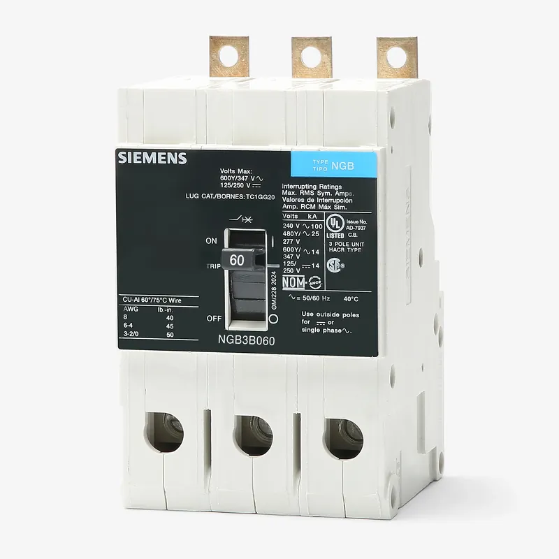 Siemens NGB3B060B - 60A 3 Pole Molded Case Circuit Breaker Buy Direct