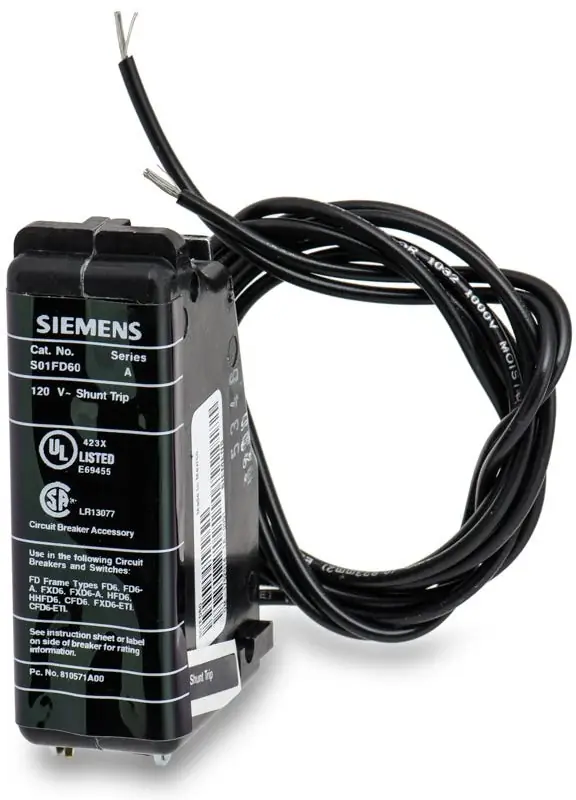 Siemens S01FD60 Shunt Trip Brand New