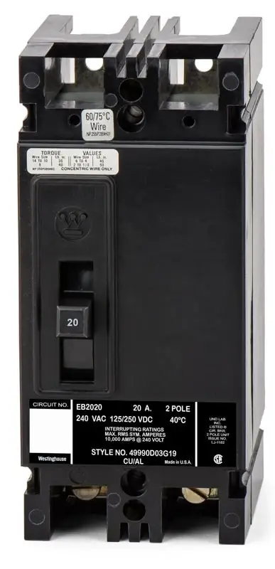 Don't Miss Out Eaton / Westinghouse EB2030 - 30A 2 Pole Molded Case Circuit Breaker