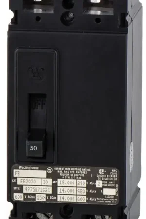 Clearance Eaton / Westinghouse FB2030 - 30A 2 Pole Molded Case Circuit Breaker