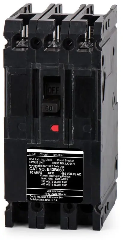Limited Offer Siemens E43B060 - 60A 3 Pole Molded Case Circuit Breaker