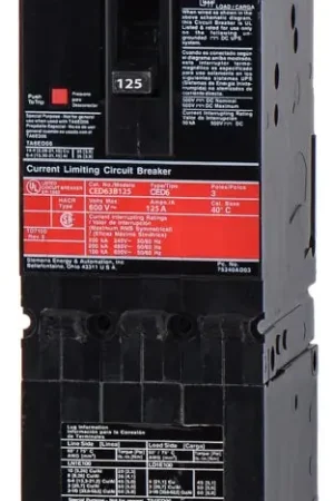 Factory Price Siemens CED63B125L - 125A 3 Pole Molded Case Circuit Breaker