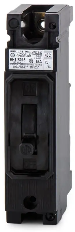 Top Rated Siemens EH1B015 - 15A 1 Pole Molded Case Circuit Breaker