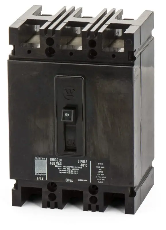 Eaton / Westinghouse EHB3050 - 50A 3 Pole Molded Case Circuit Breaker Discount
