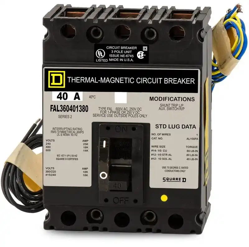 Square D FAL360401380 - 40A 3 Pole Molded Case Circuit Breaker Buy Online