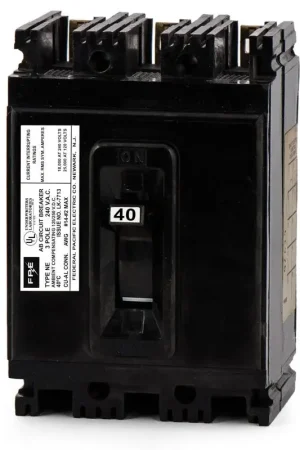 Must Have Federal Pacific NE233040 - 40A 3 Pole Molded Case Circuit Breaker