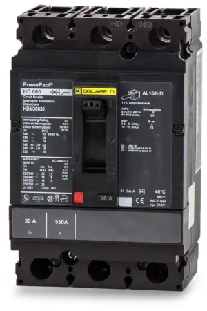 Schneider Electric / Square D HDM36030 - 30A 3 Pole Molded Case Circuit Breaker Must Have