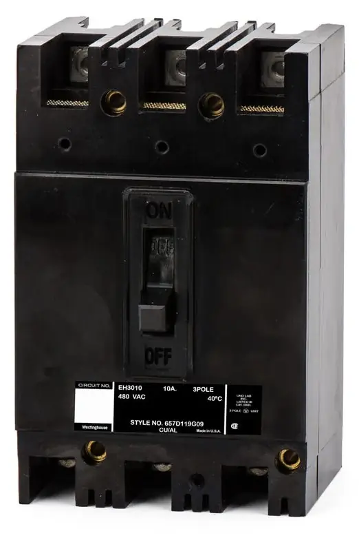 Eaton / Westinghouse EH3010 - 10A 3 Pole Molded Case Circuit Breaker While Supplies Last