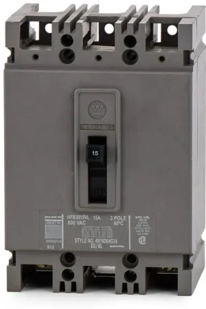 Order Now Eaton / Cutler-Hammer HFB3015VL - 15A 3 Pole Molded Case Circuit Breaker