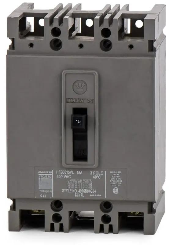 Order Now Eaton / Cutler-Hammer HFB3015VL - 15A 3 Pole Molded Case Circuit Breaker