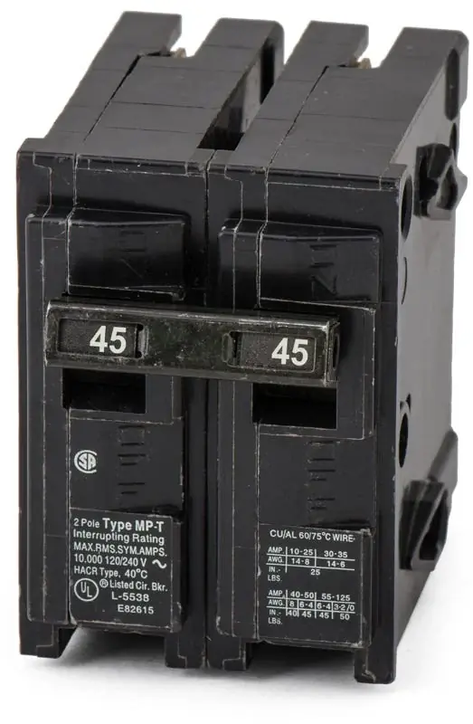 Siemens MP245 - 45A 2 Pole Miniature Circuit Breaker Reduced Price