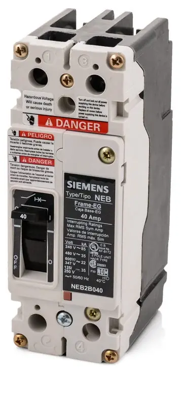 Siemens NEB2B040B - 40A 2 Pole Molded Case Circuit Breaker Buy Online