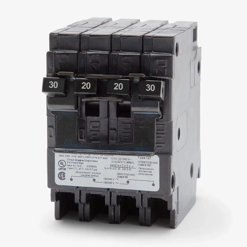 Siemens Q23020CT2 - 30/20A Quadplex Miniature Circuit Breaker Low Price