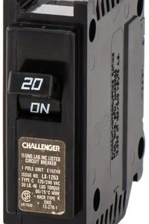 Best Choice Eaton / Challenger C120 - 20A 1 Pole Miniature Circuit Breaker