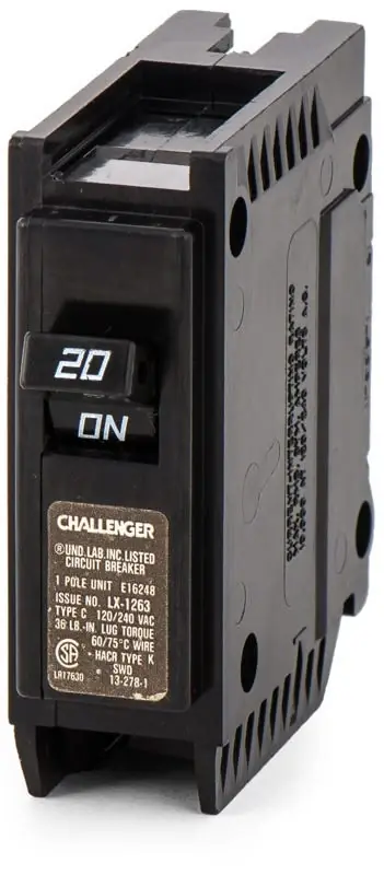 Best Choice Eaton / Challenger C120 - 20A 1 Pole Miniature Circuit Breaker