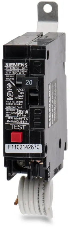 Today Only Siemens BE120H - 20A GFEP Molded Case Circuit Breaker