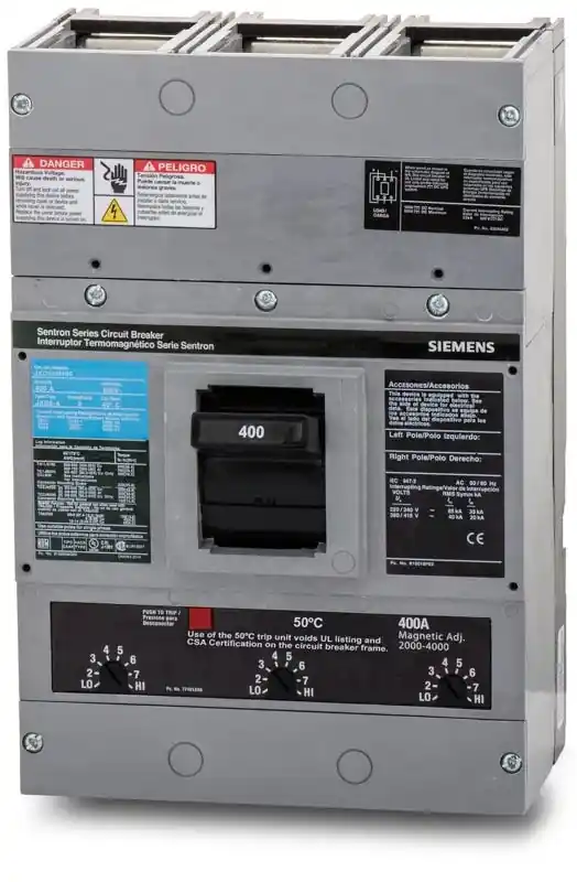 Top Rated Siemens JXD63M400 - 400A 3 Pole Molded Case Circuit Breaker