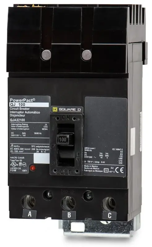 Square D QJA32100 - 100A 3 Pole Molded Case Circuit Breaker Limited Offer