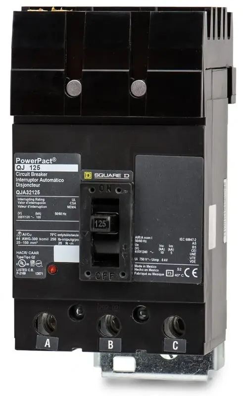 Square D QJA32125 - 125A 3 Pole Molded Case Circuit Breaker While Supplies Last