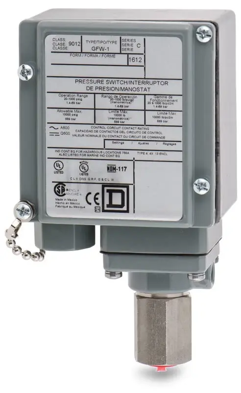 Telemecanique 9012GFW1 Pressure Switch Special Offer