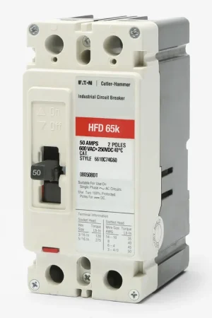 Eaton / Cutler-Hammer HFD2050L - 50A 2 Pole Molded Case Circuit Breaker Special Offer