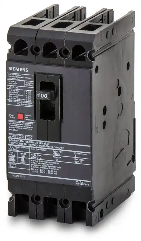Siemens HED43B100L - 100A 3 Pole Molded Case Circuit Breaker Get Yours