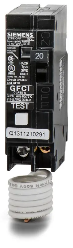Buy Direct Siemens QF120P - 20A GFCI Miniature Circuit Breaker