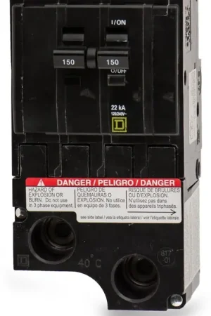 Trending Square D QO2150VH - 150A 2 Pole Miniature Circuit Breaker