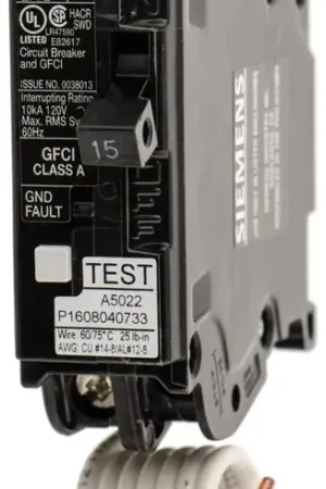 Affordable Siemens QF115A - 15A GFCI Miniature Circuit Breaker