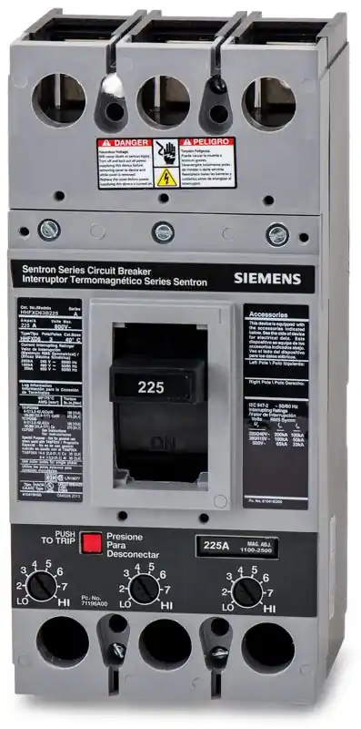 Siemens HHFXD63B225 - 225A 3 Pole Molded Case Circuit Breaker Best Price