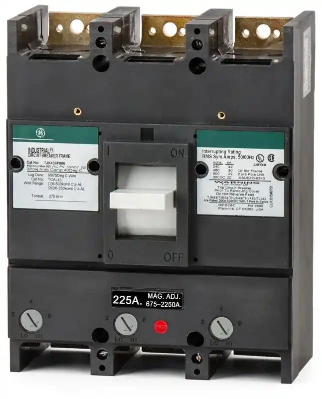 Limited Offer ABB / General Electric TJK436225 - 225A 3 Pole Molded Case Circuit Breaker