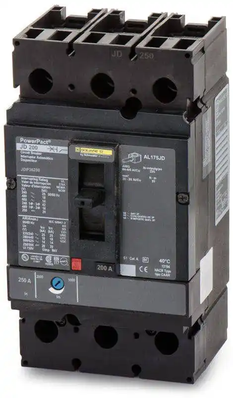 New Arrival Square D JDP36200 - 200A 3 Pole Molded Case Circuit Breaker
