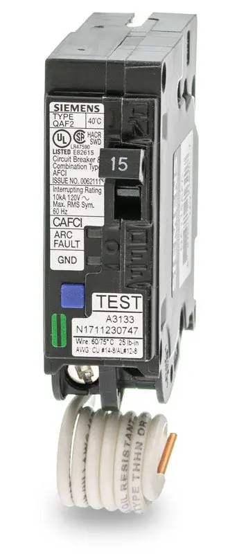 Siemens QA115AF - 15A AFCI Miniature Circuit Breaker Deal