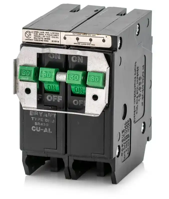 Eaton / Cutler-Hammer BR430 - 30/30/30/30A Quadplex Miniature Circuit Breaker Crafted