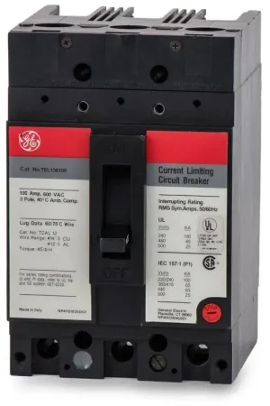 ABB / General Electric TEL136100 - 100A 3 Pole Miniature Circuit Breaker Top Pick