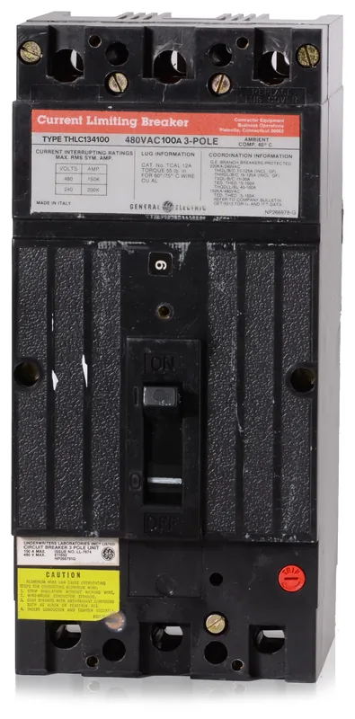 Free Returns ABB / General Electric THLC134100 - 100A 3 Pole Molded Case Circuit Breaker