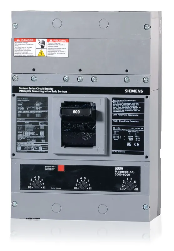 Siemens HHLD63B600 - 600A 3 Pole Molded Case Circuit Breaker Budget