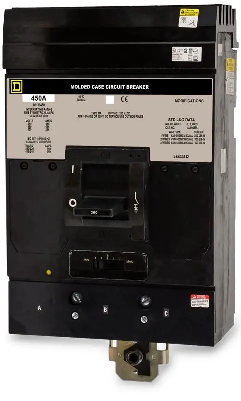 Square D MH36450 - 450A 3 Pole Molded Case Circuit Breaker Trending