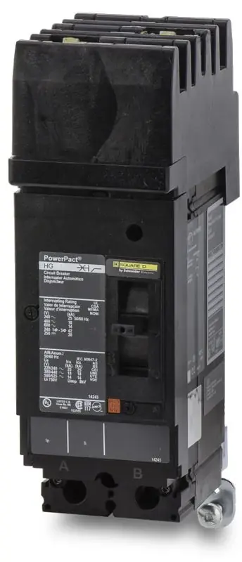 Square D HGA261252 - 125A 2 Pole Molded Case Circuit Breaker Save Now