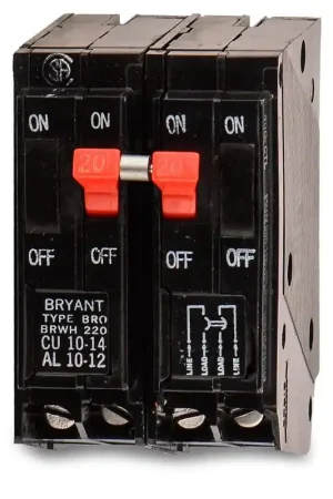 Eaton / Cutler-Hammer BRWH220 - 20A 2 Pole Miniature Circuit Breaker Genuine