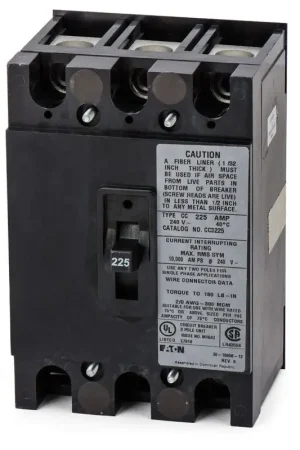 Limited Time Eaton / Cutler-Hammer CC3225 - 225A 3 Pole Molded Case Circuit Breaker
