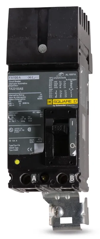 Square D FA22100AB - 100A 2 Pole Molded Case Circuit Breaker Today Only