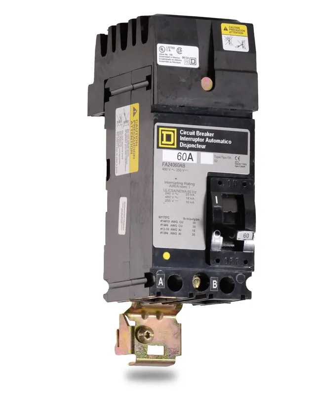 Square D FA24060AB - 60A 2 Pole Molded Case Circuit Breaker Buy Direct