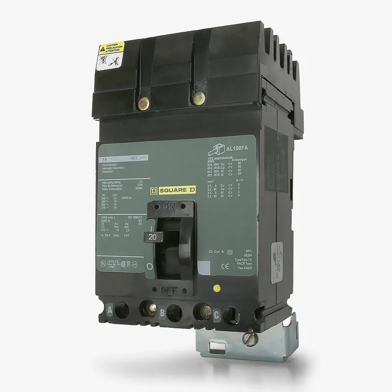Square D FA34020 - 20A 3 Pole Molded Case Circuit Breaker Clearance