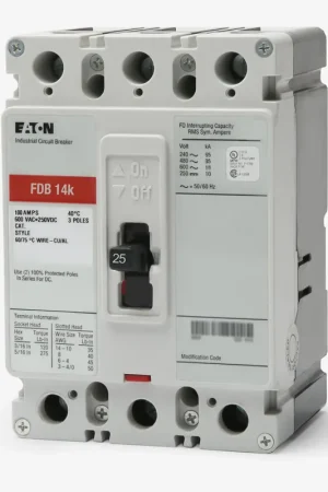 Brand New Eaton / Cutler-Hammer FDB3025 - 25A 3 Pole Molded Case Circuit Breaker