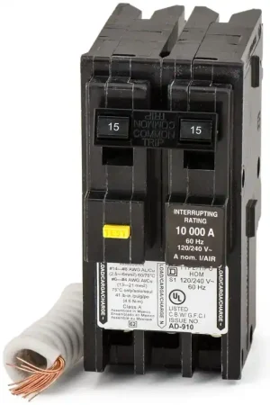 Brand New Square D HOM215GFI - 15A GFCI Miniature Circuit Breaker
